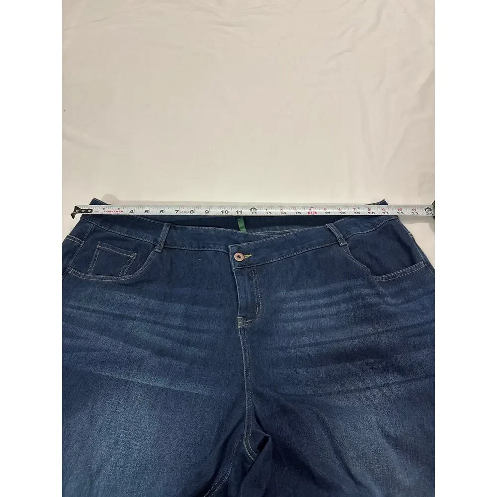 NWT Halara Women’s Plus Size 2x Asymmetric Low Rise Wide Leg Washed Casual Basic